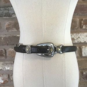 Brighton Black and Silver Women's Belt